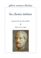 Couverture de Gilbert Romeyer Dherbey, Les choses mêmes