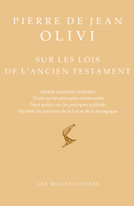Couverture de Pierre de Jean Olivi, Sur les lois de l'Ancien Testament