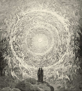 Dante et Béatrice au Paradis, par Gustave Doré 