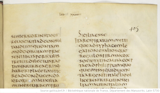 Folio manuscrit Tite-Live