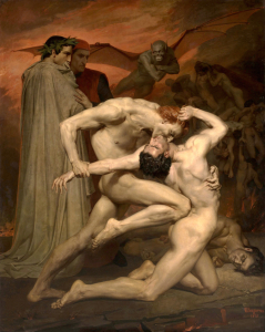 Dante et Virgile par William Bouguereau, 1850 (source : Wikimedia).