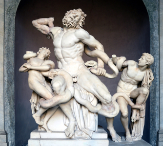 Laocoon et ses fils, également connu comme le Groupe du Laocoon. Marbre, copie d'un original hellénistique de 200 av. J.-C. environ.