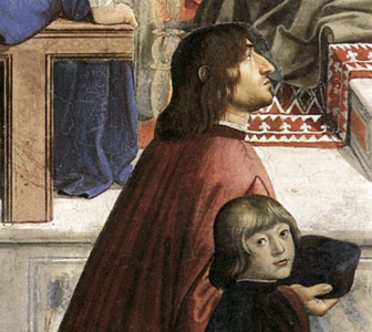 Domenico Ghirlandaio, Conferma della Regola, fresque, 1482-1485, Sassetti de Santa Trinità, Florence (détail)