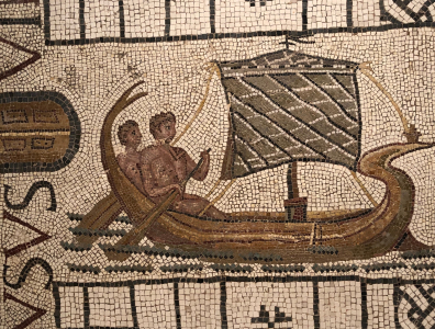 Mosaïque romaine représentant la sortie de Thésée du labyrinthe, Carthage (Tunisie), v. 200–250 apr. J.-C.