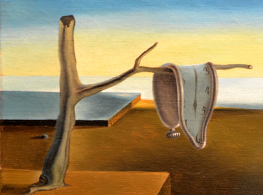 Salvador Dalí, La Persistance de la mémoire, huile sur toile, 24 × 33 cm, 1931, Museum of Modern Art, New York, États-Unis.