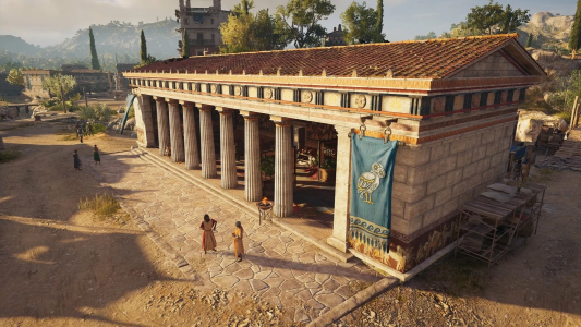 Reconstitution de la stoa poikilè dans Assassin's Creed: Odyssey
